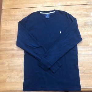 Polo Waffle-Knit Crewneck Thermal